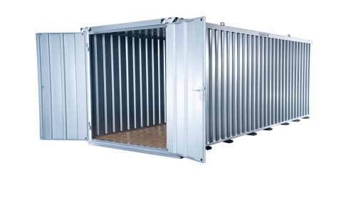 Quick-Build konténer 6×2 méteres, DoubleDoor, 2 m oldalfal
