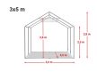 PRO Plus 3 x 5 x 2m (lángálló)