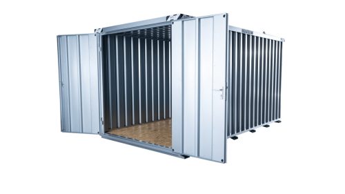 Quick-Build konténer 4×2 méteres, DoubleDoor, 2 m oldalfal