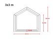 PRO Smart 3 x 3 x 2m (lángálló)