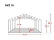 PRO Plus 6 x 8 x 2m (lángálló)