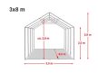 PRO Plus 3 x 8 x 2m (lángálló)