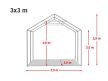 PRO Plus 3 x 3 x 2m (lángálló)